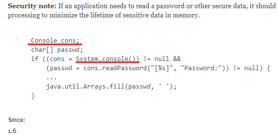 Console object from a method in the System class