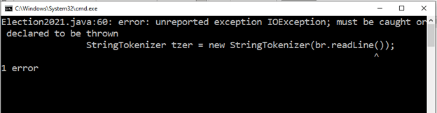compile-time exception